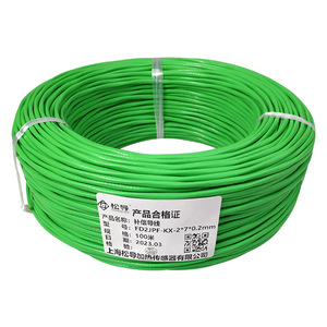 Cable compensador tipo K, par trenzado, cable termopar blindado con teflón; Cable tipo T, tipo J, tipo N, cable PTFE, clase de precisión I - Product Image 1