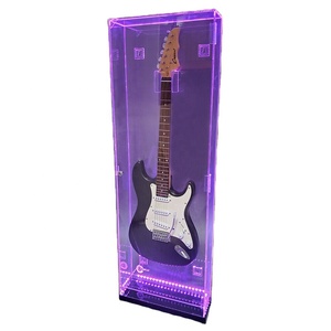 Acrylic UV-Protected <strong>Large</strong> Electric Guitar <strong>Display</strong> <strong>Case</strong> With Led Lights - Product Image 1