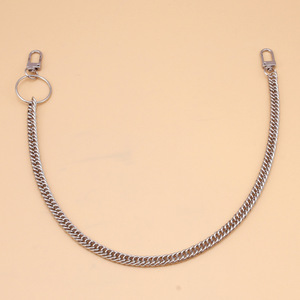 Cadena de cintura Yueli de una sola capa, estilo punk metálico, accesorio de hip hop y danza callejera para hombres y mujeres, uso diario, plata tibetana. - Product Image 1