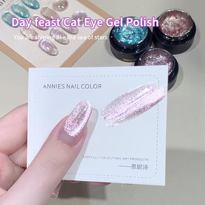 春季盛宴高密度玻璃珠安妮凝胶猫眼指甲用品猫眼红色凝胶抛光安妮 - Product Image 6