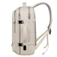 Sac à dos unisexe tendance pour ordinateur portable de bureau, en nylon imperméable avec fermeture éclair, poignée souple et ceinture à coussin d'air, vente en gros