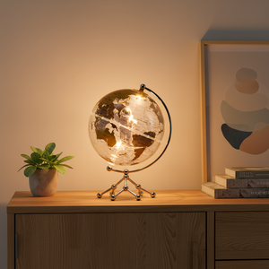 Wellfun - Decoración para el Hogar al por Mayor, Acrílico Plano, Artículos de Regalo Únicos, Luz de <span class=keywords><strong>Luna</strong></span> Blanca, Regalos Novedosos, Globo Terráqueo, Decoración de Globo Terráqueo - Product Image 1