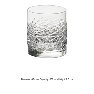 แก้วน้ำมีเท็กซ์เจอร์ Luigi Bormioli DOF Mixology ขนาด 38 ซล. สูง 9.6 ซม. เส้นผ่านศูนย์กลาง 8.6 ซม. - Product Image 3