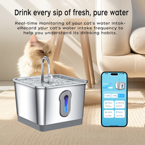 Fontaine à eau portable 5000 mAh avec surveillance par application, version à capteur radar, distributeur d'eau <span class=keywords><strong>pour</strong></span> chat, grande capacité 4L - Product Image 2