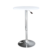 Table de bar à cocktails minimaliste de luxe nordique bon marché Table de café ronde haute noire réglable en hauteur