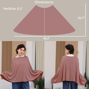 Rayon Soft & Breathable Cover up for Breastfeeding 360°Full Coverage Nursing <b>Poncho</b> - Product Image 5