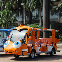 Bus de tourisme électrique 14 places à thème dessin animé pour événements et excursions en extérieur, ambiance festive