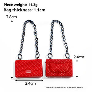 بيع بالجملة تصميم العلامة التجارية المعلقات الصغيرة دمية حقيبة متقاطعة مع الجسم سحر صيحات الموضة سلاسل المفاتيح Diy حقيبة - Product Image 5