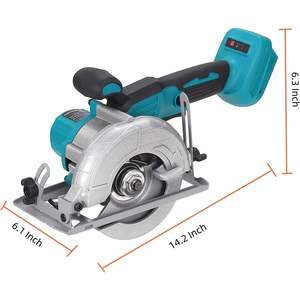 เลื่อยวงเดือนไร้สาย5นิ้วแบบไร้แปรงถ่านไร้สาย6500รอบต่อนาทีใช้ได้กับ Makita แบตเตอรี่18โวลต์20มม. เครื่องมือใบมีดอาร์เบอร์เท่านั้น - Product Image 4