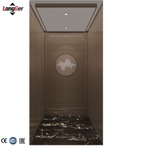 Langger estilo Popular 1000kgs seguridad <span class=keywords><strong>304</strong></span> línea de cabello elevadores de acero inoxidable elevador de pasajeros interior para construcción - Product Image 2
