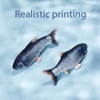 Offre Spéciale Rechargeable soulagement de l'anxiété mignon Simulation poisson en peluche oreiller poupée jouet à mâcher pour chats chat jouet cadeau