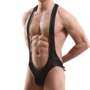 Vente en gros de sous-vêtements une pièce en maille respirante pour hommes européens et américains gilet pour jeunes à la mode pour adultes sous-vêtements <span class=keywords><strong>siamois</strong></span> sexy - Product Image 4