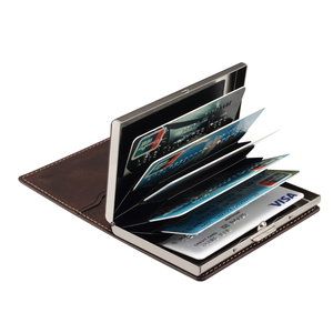 Luxe Faux Cuir Fente Pour <span class=keywords><strong>Carte</strong></span> Portefeuille Aimant Organe Style Boîte À Cartes En Appuyant Sur Le Bouton Éjecte Automatiquement La <span class=keywords><strong>Carte</strong></span> - Product Image 4