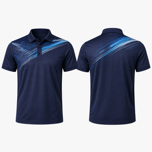 Camisetas Polo Deportivas Transpirables de Secado Rápido con Franjas en Contraste que Absorben la Humedad, de Alta Calidad, con Logotipo Personalizado para Equipos - Product Image 3