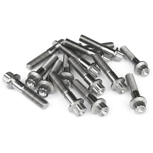 สลักเกลียวหัวหน้าแปลน 12 จุด ทำจากไทเทเนียมอัลลอยด์เกรด 5 (M6/M7/M8/M10/M12) สำหรับการดัดแปลงรถจักรยานยนต์และรถแข่ง - Product Image 2