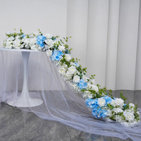 Trois pièces bleu blanc artificiel décoration de mariage Arrangement de fleurs sol suspendu ornement accessoire décor de mariage