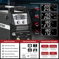 Máquina de Soldar LEVIN 200A 4 en 1 para Procesos ARC MMA TIG MAG MIG con y sin Gas con Ajuste de Inductancia