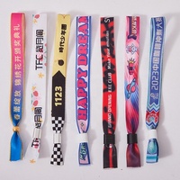 Bracelets en tissu tissé sur mesure pour les fêtes, bracelets écologiques, bracelets en tissu pour événements avec fermoirs en plastique