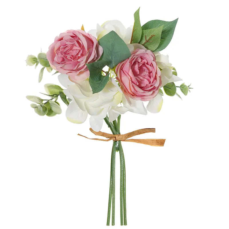 Hoge Kwaliteit Kunstmatige Real Touch Zijde Rozen Bloemen Gecoat Middenstuk Tafeldecoraties Bruiloft Decoratieve Bloemen