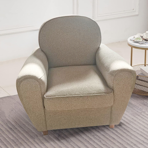 Modern <strong>Large</strong> Size Beech Accent <strong>Armchair</strong> for Single Bedroom Durable Leisure Chair for Hotel or Apartment KD Sofa Chair - Product Image 1