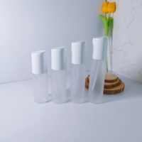 Bouteille de pulvérisation de brouillard en PET clair givré 100ml 120ml 150ml bouteille de pompe de Lotion en plastique bouteille de pulvérisation de brouillard de Toner de visage de cheveux