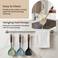 Spatule en silicone sans BPA Manjia, résistante à la chaleur, pour ustensiles de cuisine antiadhésifs, spatule de cuisine, retourneur, anti-rayures, ustensiles de cuisine