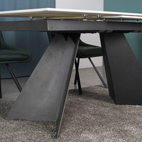 Table de salle à manger extensible en pierre micro cristal, Design Unique, bon marché, moderne, luxueuse