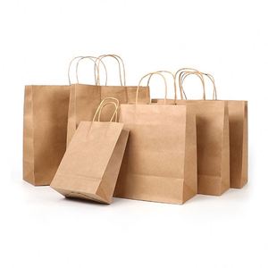 Bolsas de Papel Kraft Marrón al por Mayor de 40*13*31cm y 130g, con Logotipo Personalizado, Opción Económica para Ropa, Pasteles, Manualidades y Negocios de Azúcar - Product Image 2