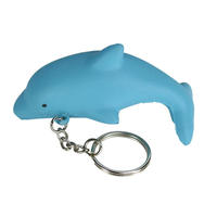 Porte-clés anti-stress Dauphin en mousse PU souple, logo personnalisé, couleur personnalisable, cadeaux promotionnels, faveurs de fête, pour sac à dos