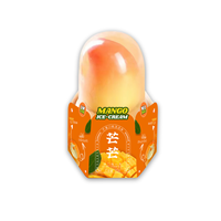 Expédition mondiale Crème glacée aux fruits Internet Ice Cream saveurs mangue citron pêche, snacks exotiques, crème glacée virale 75g*12