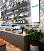 Comptoir de bar rustique industriel, table de bar sur mesure, mobilier commercial