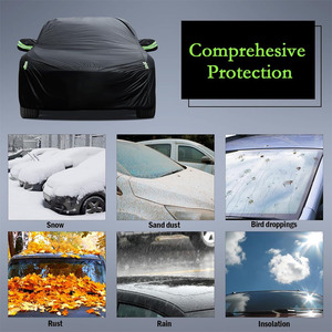 Copertura Esterna Completa Impermeabile <span class=keywords><strong>per</strong></span> <span class=keywords><strong>Auto</strong></span>, Protezione da Pioggia, Sole e Neve con Cerniera sulla Porta, Nera, <span class=keywords><strong>per</strong></span> Toyota Tacoma 2005-2025 - Product Image 4