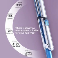 Lisseur-boucleur 2-en-1 en acier inoxydable à plaques en céramique tourmaline, pour cheveux secs et humides, best-seller transfrontalier directement du fabricant