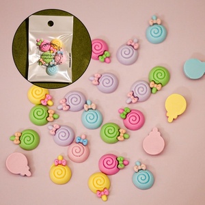Paso Sico 3D Kawaii dibujos animados piruleta <span class=keywords><strong>uñas</strong></span> encantos Arco Iris diseños mixtos aleatorios DIY manicura accesorios Material <span class=keywords><strong>de</strong></span> resina - Product Image 1