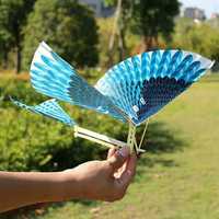 Avion bionique fait main, bricolage, bande élastique, oiseaux volants à énergie élastique, cerfs-volants, jouets d'extérieur pour enfants, cadeaux d'assemblage
