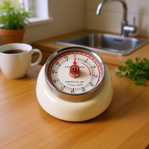 Zassenhaus Kitchen <b>Timer</b> 55 Min Cream Retro Style - Product Image 3