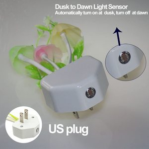 Cheap Color Changing Cute Mushroom <strong>Night</strong> <strong>Light</strong> Flower Wall Lamp <strong>Plug</strong> in Sensor LED <strong>Night</strong> <strong>Light</strong> for Bedroom Bathroom - Product Image 5