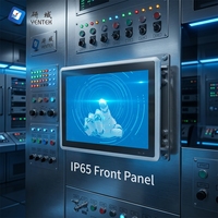 PC Panel Sentuh Industri Tanpa Kipas 12,1 Inci 500 Nits J6412 8260U 10210U 10 Titik Kapasitif HMI Tertanam untuk Otomasi Pabrik