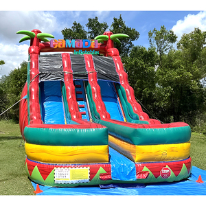 Lâu đài Inflatable nhảy lâu đài bouncy lâu đài nhảy bouncy lâu đài trượt nước trượt toboggan gonflable và đôi hồ bơi nước - Product Image 5
