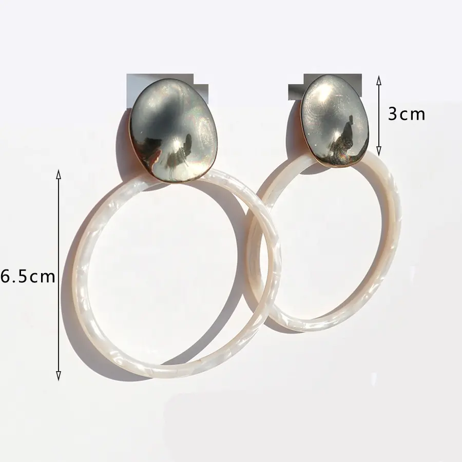 Fabrikant Groothandel Vrouwen Hoge Kwaliteit Mode Grote Ronde Oorbellen Diamant Metalen Decoratie Sets Sieraden Accessoires