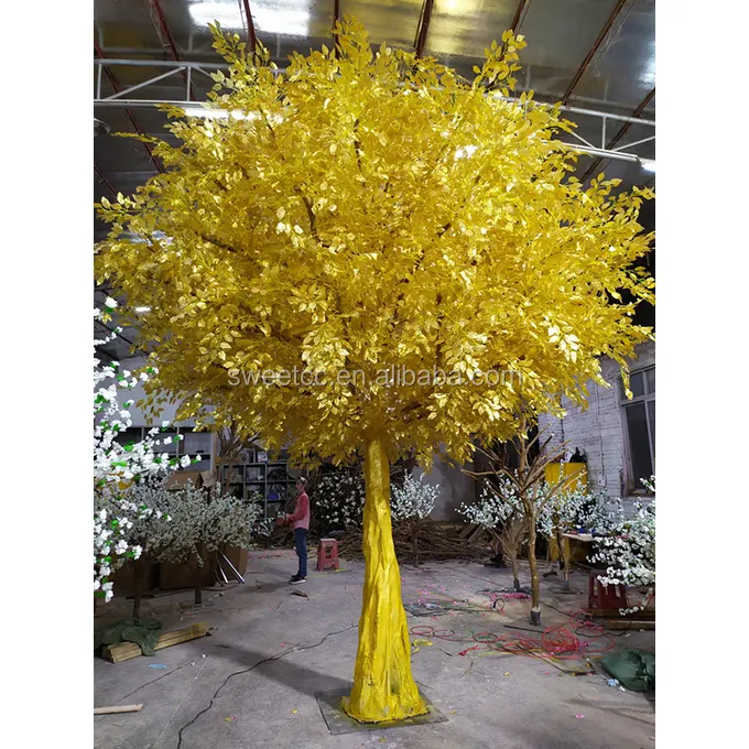 1,2-5 метров высота заводская цена вишневое цветущее дерево <span class=keywords><strong>золотой</strong></span> цвет искусственное цветущее дерево для помещений для продажи