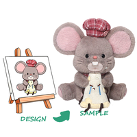 Peluche personnalisée - Peluche super douce avec doublure en nylon, rembourrage en coton PP, design brodé, fabricant à faible MOQ