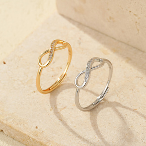Hot-selling 925 Sterling Silver <strong>Infinity</strong> Symbol Jewelry Zircon Hoop <strong>Earrings</strong> Ring for Woman Gift - Product Image 6