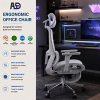 Fauteuil ergonomique confortable avec appuie-tête réglable, coussin en éponge haute densité, soutien lombaire, conçu pour le confort