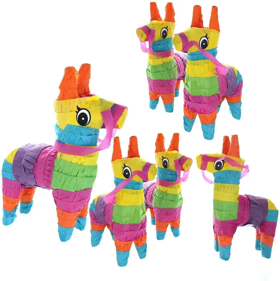 Commercio all'ingrosso Mini Rainbow Alpaca Pinata forniture per regali di compleanno atmosfera per feste Knock Game puntelli per bambini