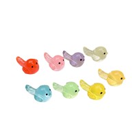Mini-oiseau lumineux en résine, accessoires créatifs DIY pour petits animaux, ornement de bureau, petit jouet, figurine faite à la main