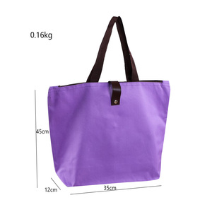 Chất Lượng Tốt Mạnh Mẽ Bền Xách Tay Gấp Chống-Mặc Oxford Mua Sắm Túi Du Lịch Với Dây Kéo Đóng Cửa Và Hasp - Product Image 5