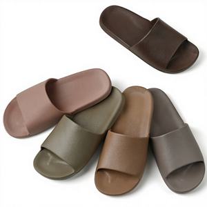 Pantuflas de <span class=keywords><strong>Pareja</strong></span> de Color Oscuro Premium para Verano, Minimalistas, Antideslizantes, de Suela Blanda, Cómodas para Uso en Interiores y Baños - Product Image 5