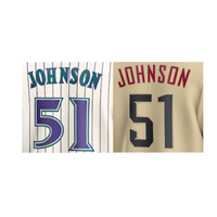 Maillots de baseball 100 % polyester grande taille à séchage rapide et respirants - Corbin Carroll Ketel Marte Randy Johnson Madison Nouveauté 2025