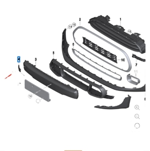 La imprimación de la cubierta del remolque del parachoques delantero 51117337796 es adecuada para BMW <span class=keywords><strong>MINI</strong></span> ONE F55 F56 - Product Image 4